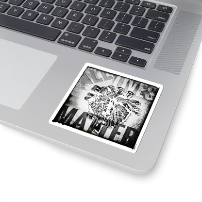 MORBID LUSH - ALL LIVES MATTER - Kiss-Cut Stickers | Motivational Decor, Laptop Accessories.