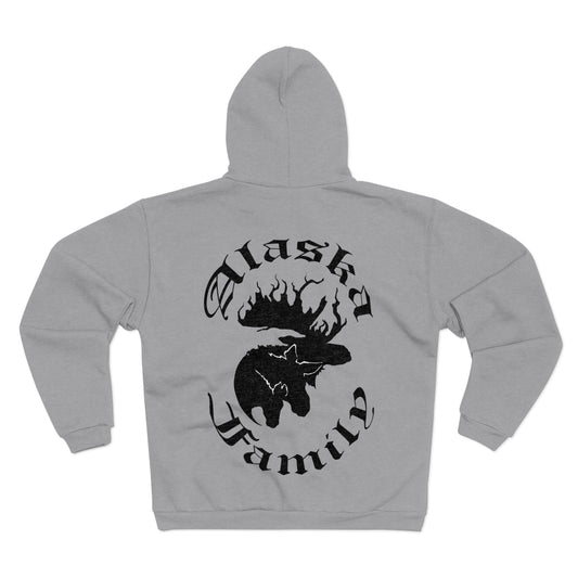 MORBID LUSH - Alaska Family - Heather Grey Zip-Up Hoodie