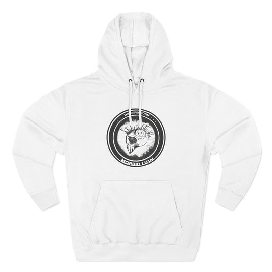 MORBID LUSH - THE UPPER ROOM - WHITE FLEECE HOODIE - Cozy Streetwear, Spiritual Gift, Trendy Unisex Apparel