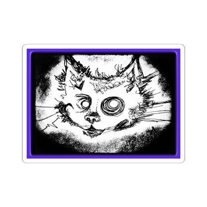 MORBID LUSH - STICKER - MEOW DESIGN - GLOW PURPLE, Kiss-Cut Stickers | Vinyl Decals for Laptop, skate board, Water Bottle, Gift, Planner, Art Decoration