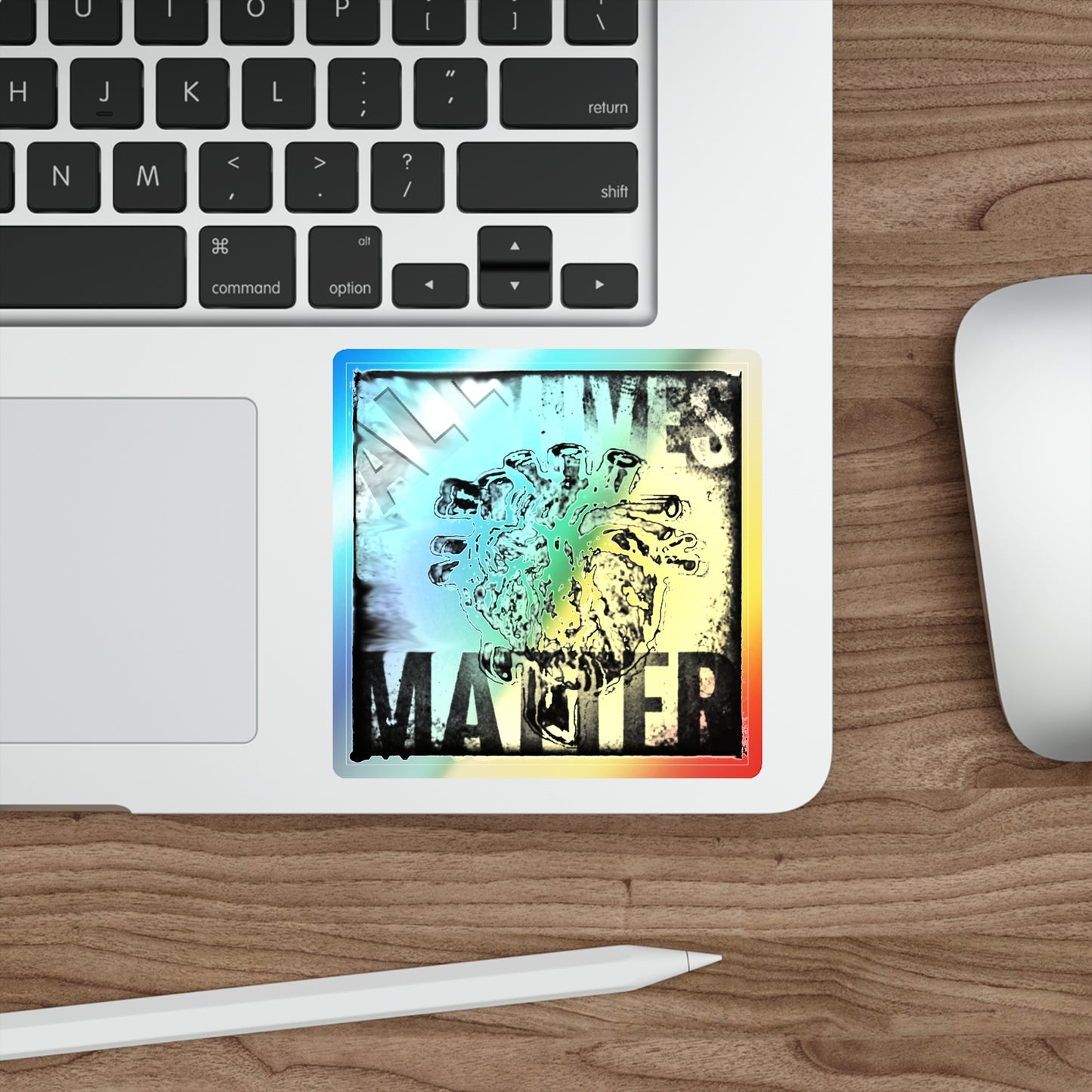 MORBIDD LUSH - ALL LIVES MATTER - Holographic Die-Cut Stickers - Bold sticker Art, Stickers for Skaters