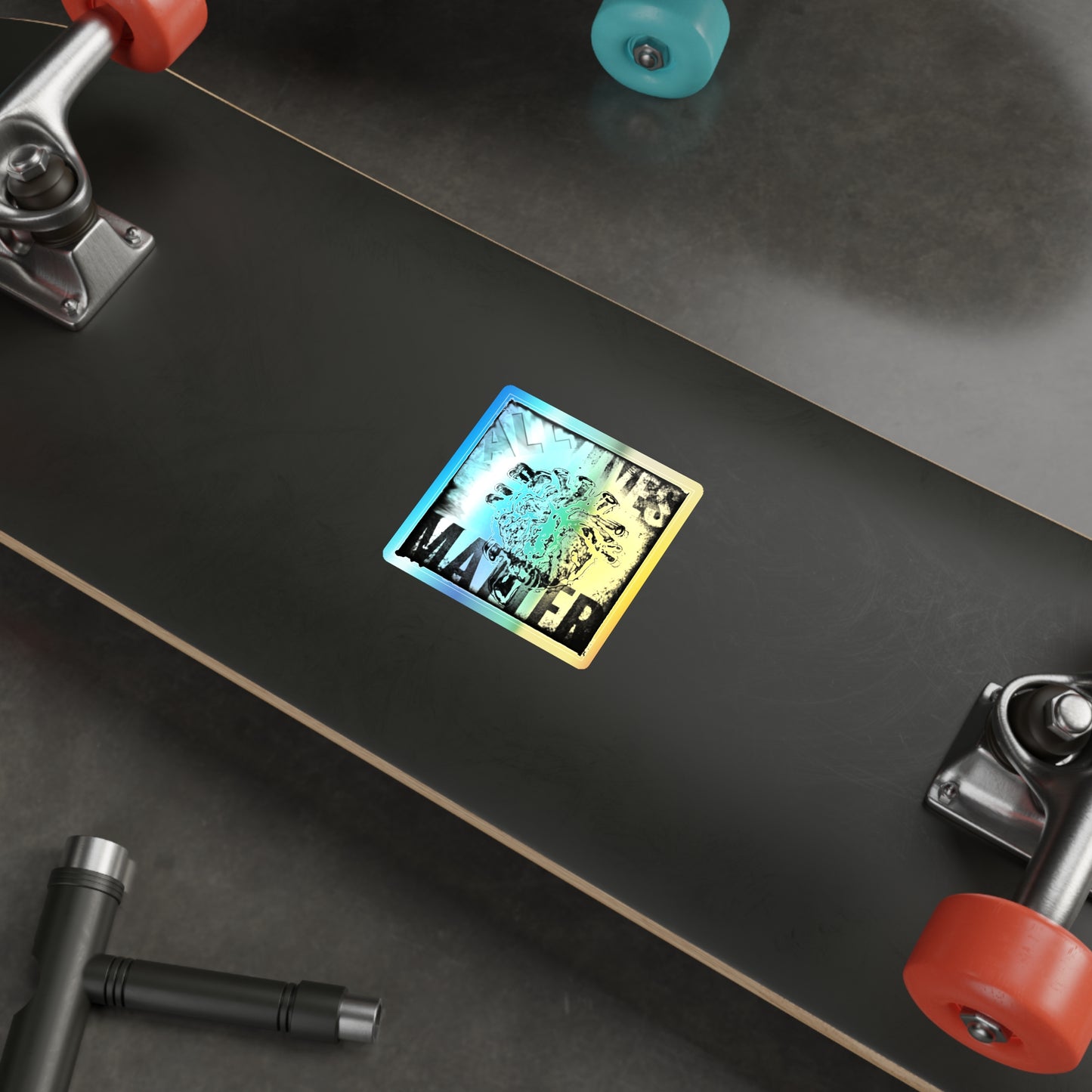 MORBIDD LUSH - ALL LIVES MATTER - Holographic Die-Cut Stickers - Bold sticker Art, Stickers for Skaters