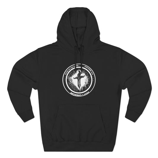 MORBID LUSH - LIFTED IN THE WORD - BLACK FLEECE HOODIE - Cozy Streetwear, Spiritual Gift, Trendy Unisex Apparel