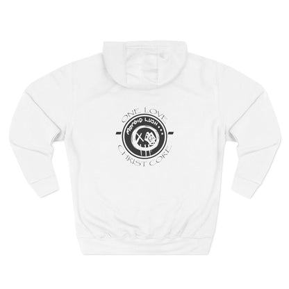 MORBID LUSH - ARMOR OF GOD - WHITE FLEECE HOODIE - Cozy Streetwear, Spiritual Gift, Trendy Unisex Apparel