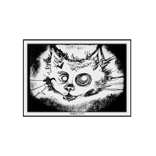 MORBID LUSH - MEOW PRINT GLOW WHITE - Wall Art | Home Decor - BLACK LIGHT ART
