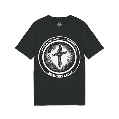 MORBID LUSH - LIFTED IN THE WORD - BLACK GRAPHIC T-SHIRT - Unisex Creator 2.0 Spiritual T-Shirt | Uplifting Apparel for Faith and Expression.