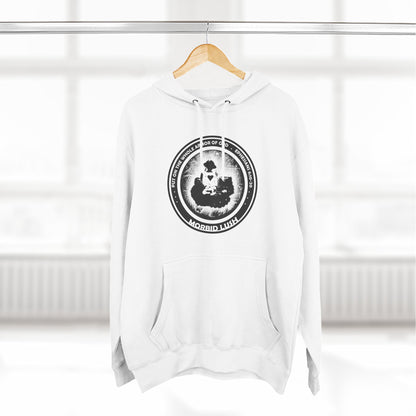 MORBID LUSH - ARMOR OF GOD - WHITE FLEECE HOODIE - Cozy Streetwear, Spiritual Gift, Trendy Unisex Apparel