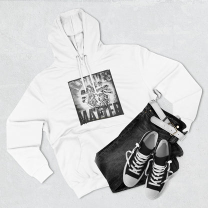 MORBID LUSH - ALL LIVES MATTER - WHITE FLEECE HOODIE - Cozy Streetwear, Spiritual Gift, Trendy Unisex Apparel