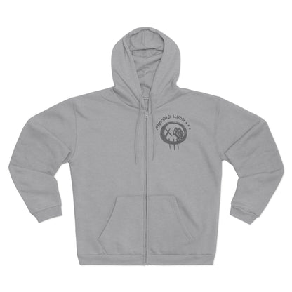 MORBID LUSH - Alaska - Heather Grey Zip-Up Hoodie