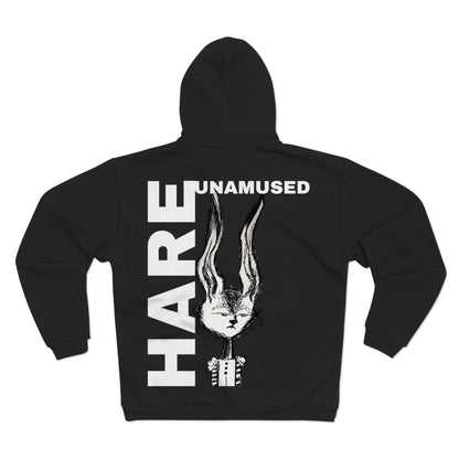 MORBID LUSH - Unamused Hare - Black Zip-Up Hoodie