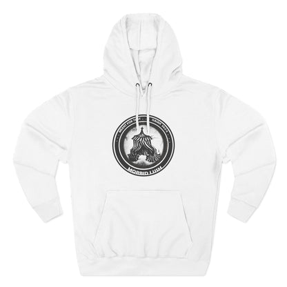 MORBID LUSH - MEANT FOR THE TENT - WHITE FLEECE HOODIE - Cozy Streetwear, Spiritual Gift, Trendy Unisex Apparel