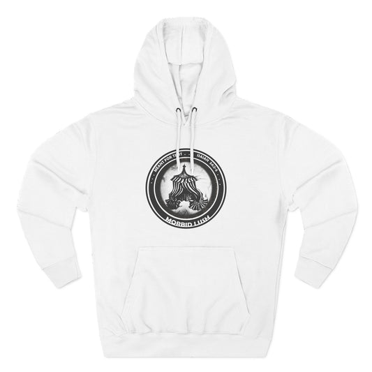 MORBID LUSH - MEANT FOR THE TENT - WHITE FLEECE HOODIE - Cozy Streetwear, Spiritual Gift, Trendy Unisex Apparel