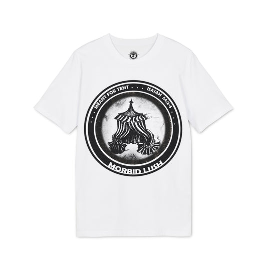 MORBID LUSH - MEANT FOR THE TENT - WHITE GRAPHIC T-SHIRT - Unisex Creator 2.0 Spiritual T-Shirt | Uplifting Apparel for Faith and Expression.