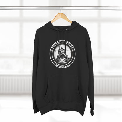 MORBID LUSH - MEANT FOR THE TENT - BLACK FLEECE HOODIE - Cozy Streetwear, Spiritual Gift, Trendy Unisex Apparel
