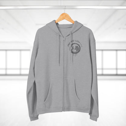 MORBID LUSH - Alaska Family - Heather Grey Zip-Up Hoodie