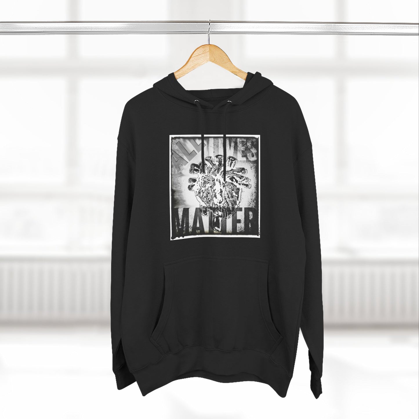 MORBID LUSH - ALL LIVES MATTER - BLACK FLEECE HOODIE - Cozy Streetwear, Spiritual Gift, Trendy Unisex Apparel