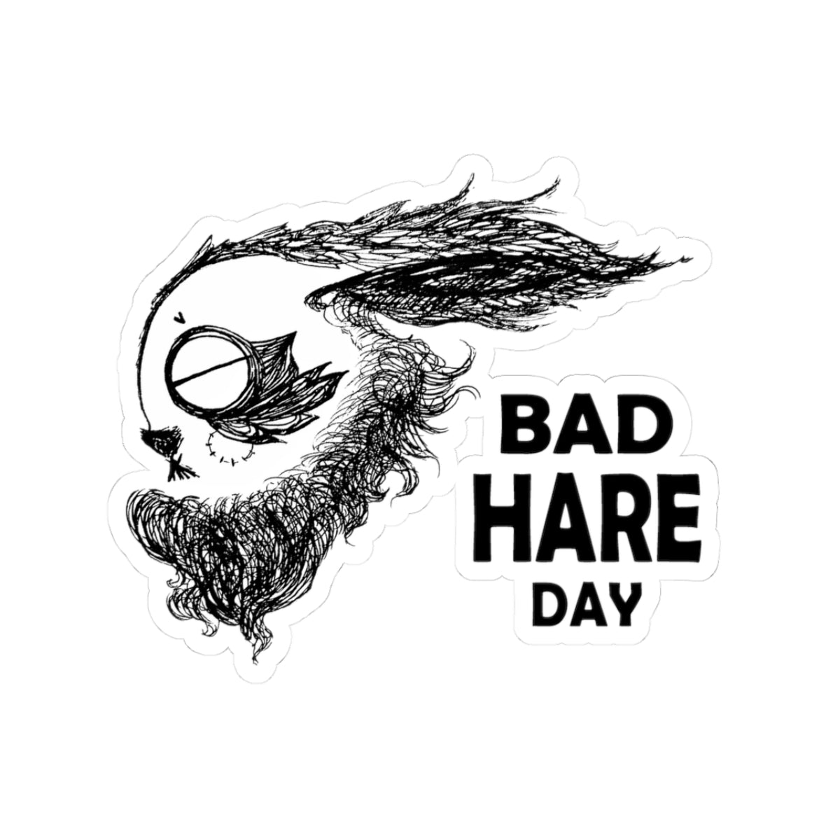 MORBID LUSH - Bad Hare Day - Kiss-Cut Sticker