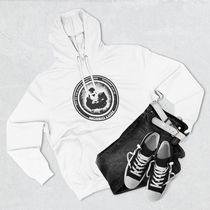 MORBID LUSH - ARMOR OF GOD - WHITE FLEECE HOODIE - Cozy Streetwear, Spiritual Gift, Trendy Unisex Apparel