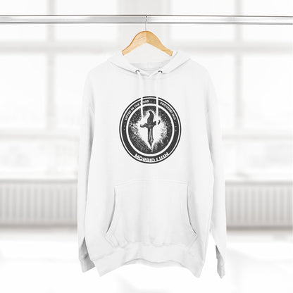 MORBID LUSH - LIFTED IN THE WORD - WHITE FLEECE HOODIE - Cozy Streetwear, Spiritual Gift, Trendy Unisex Apparel