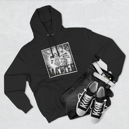 MORBID LUSH - ALL LIVES MATTER - BLACK FLEECE HOODIE - Cozy Streetwear, Spiritual Gift, Trendy Unisex Apparel