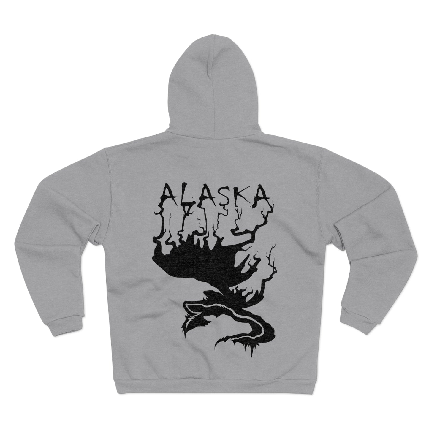 MORBID LUSH - Alaska - Heather Grey Zip-Up Hoodie