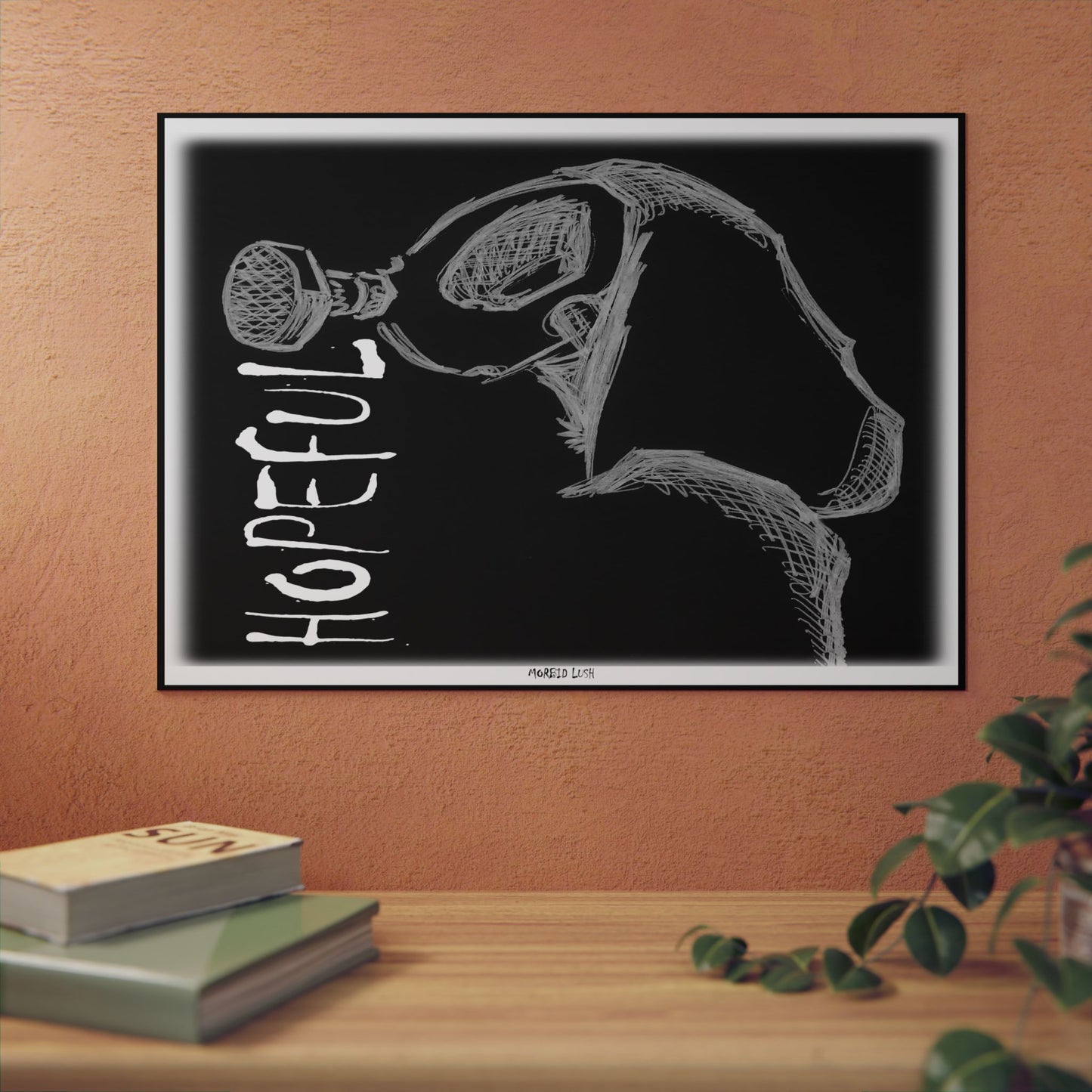 MORBID LUSH - Hopeful PRINT GLOW WHITE - Wall Art | Inspirational Home Decor, Motivational Print, Wall Art, Positive Vibes Decor